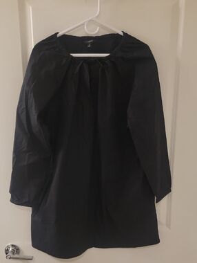 Banana Republic Black Drawstring Neck Dress
